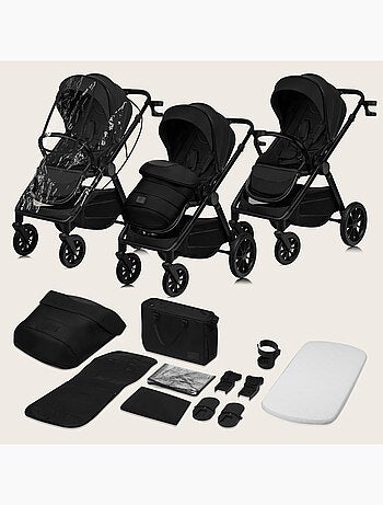Poussette Duo LIONELO Layla 2en1 - Jusqu'à 22kg - Pack poussette, Nacelle et Accessoires