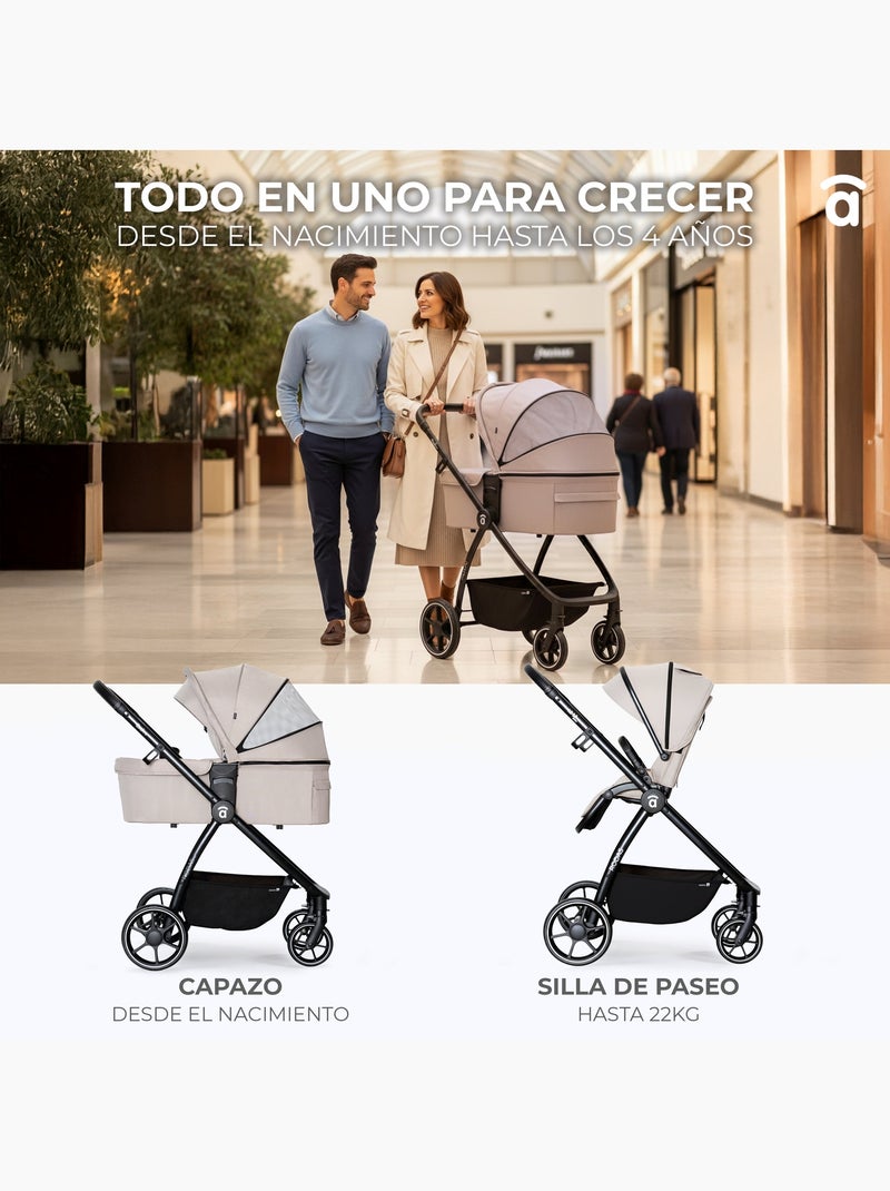 Poussette Duo Rhodes Beige - Kiabi