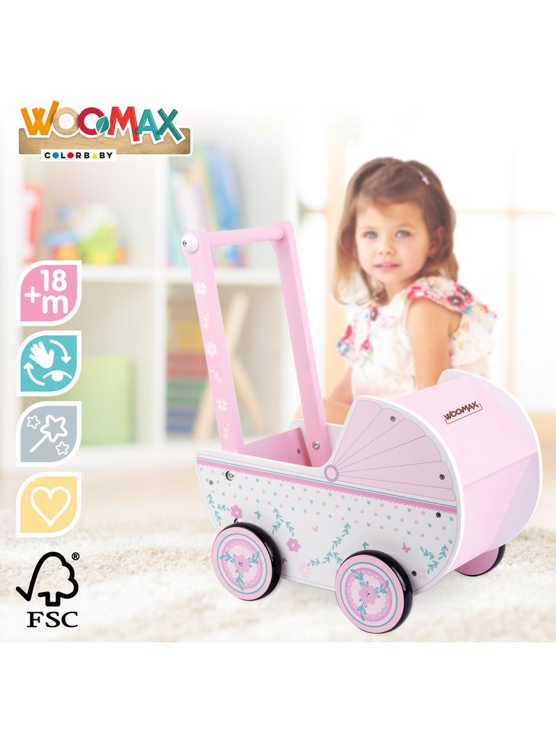 Poussette en bois pour poupée woomax N/A - Kiabi