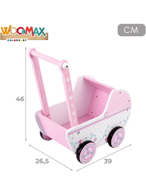 Poussette en bois pour poupée woomax - Kiabi Poussette en bois pour poupée woomax - Kiabi