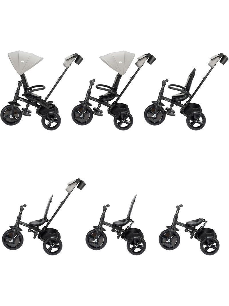 Poussette et tricycle bébé 2 en 1 windy Gris Noir - Kiabi