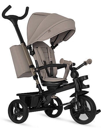 Poussette et tricycle bébé lionelo haari - jusqu'à 25 kg - siège réversible - panier et sac inclus
