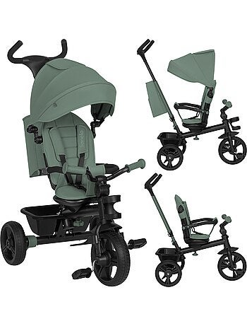 Poussette et tricycle bébé lionelo haari - jusqu'à 25 kg - siège réversible - panier et sac inclus
