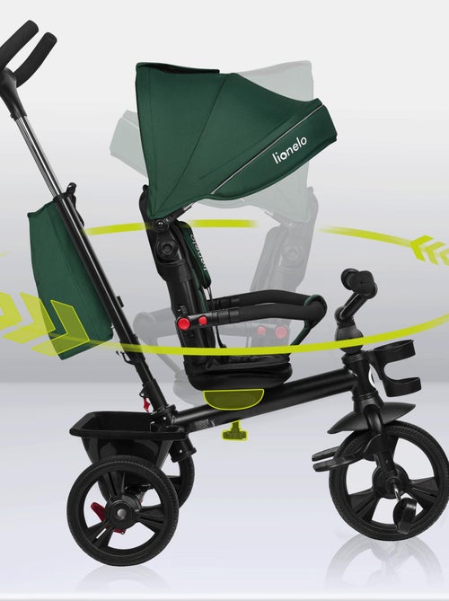 Poussette et tricycle bébé LIONELO Haari - Jusqu'à 25 Kg - Siège réversible - Panier et Sac inclus - Kiabi