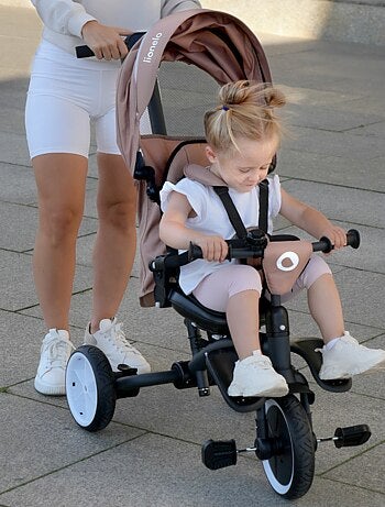 Poussette et tricycle bébé LIONELO Tris Plus - Jusqu'à 25 Kg - Siège réversible - Accessoires inclus