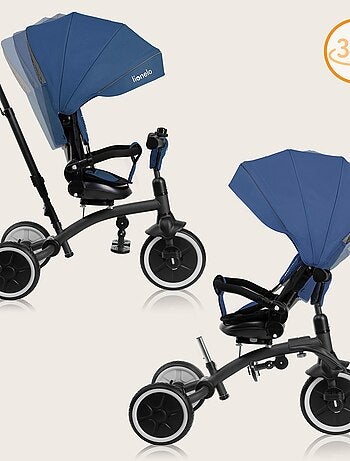 Poussette et tricycle bébé LIONELO Tris Plus - Jusqu'à 25 Kg - Siège réversible - Accessoires inclus