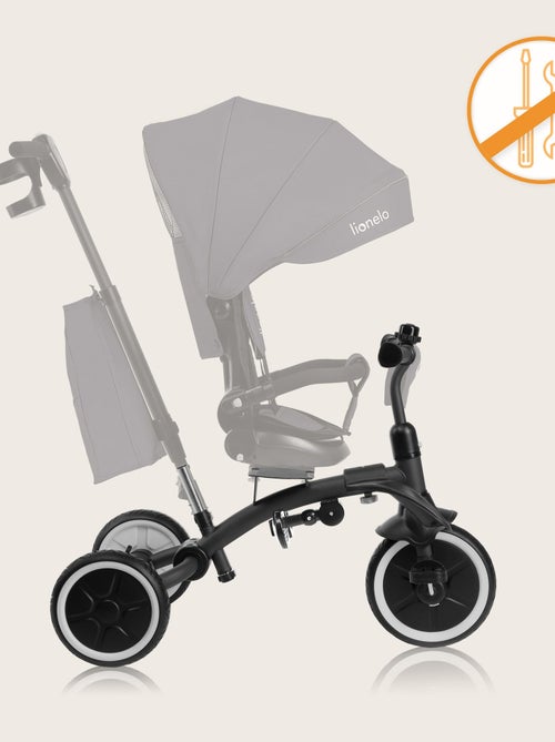 Poussette et tricycle bébé LIONELO Tris Plus - Jusqu'à 25 Kg - Siège réversible - Accessoires inclus - Kiabi