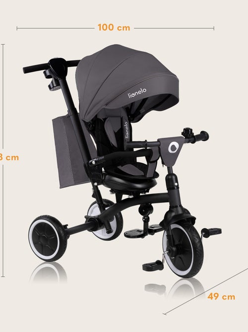 Poussette et tricycle bébé LIONELO Tris Plus - Jusqu'à 25 Kg - Siège réversible - Accessoires inclus - Kiabi
