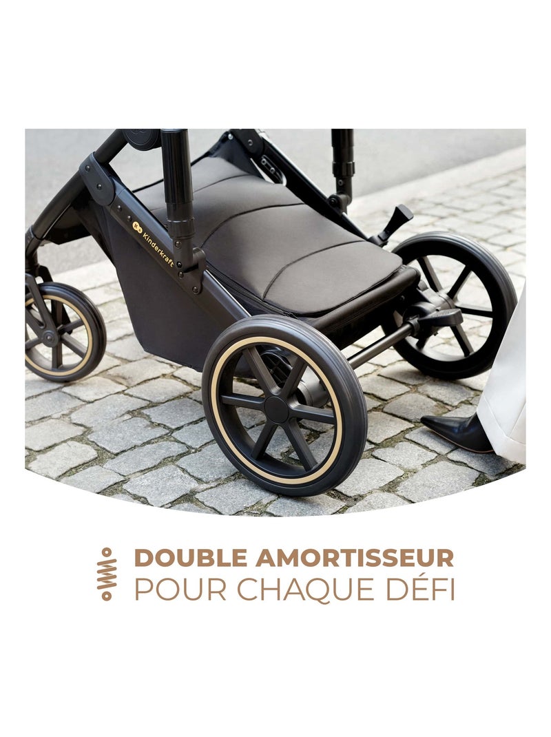 Poussette évolutive 2 en 1 suspension Gris - Kiabi