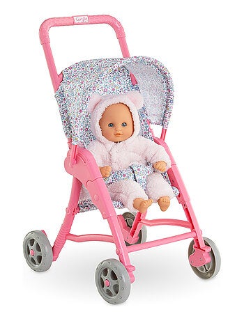 Poussette Florale pour poupon 30 cm