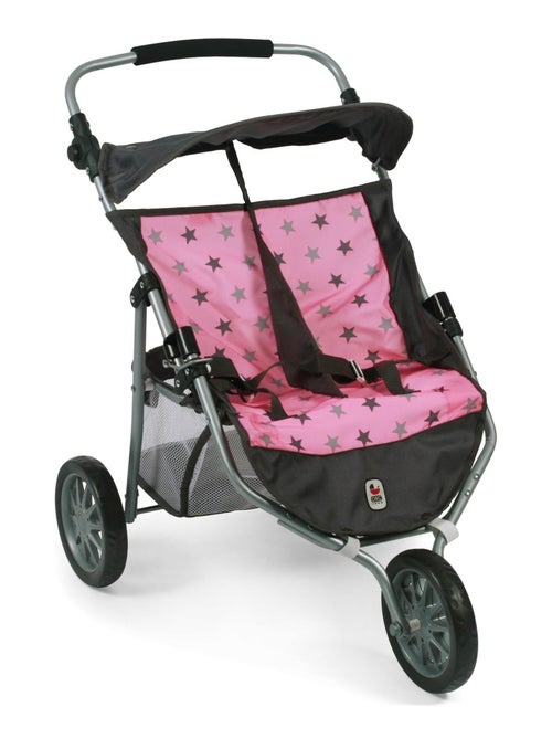 Poussette Jogger 3 roues pour poupées jumelles - Coloris 83 - Kiabi