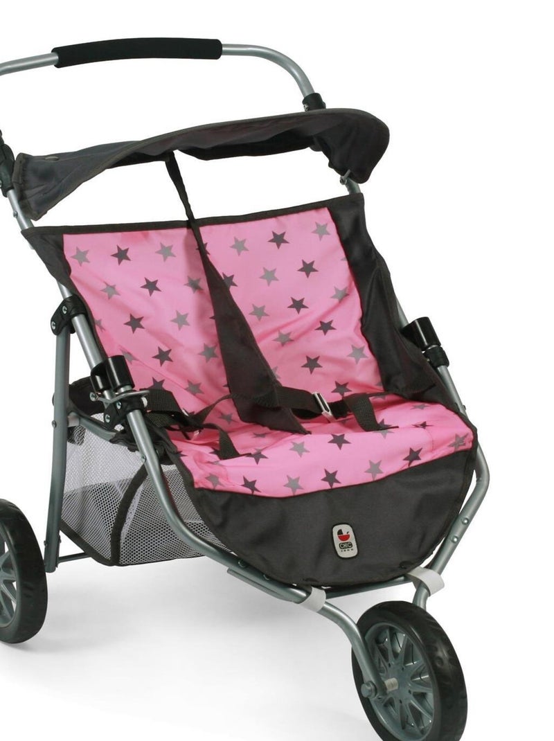 Poussette Jogger 3 roues pour poupées jumelles - Coloris 83 N/A - Kiabi