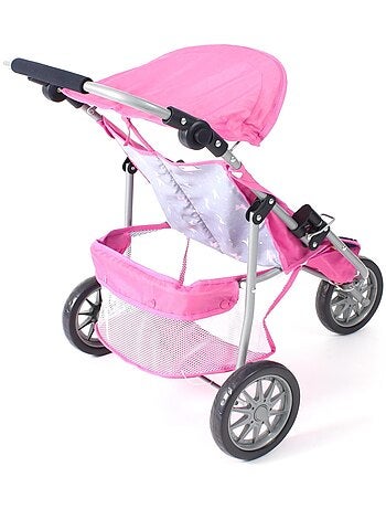 Poussette pour Poupée à 3 Roues - Rose et Bleue