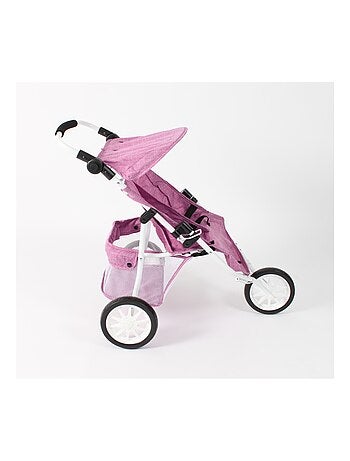 Poussette Jogger 3 roues pour poupées jumelles