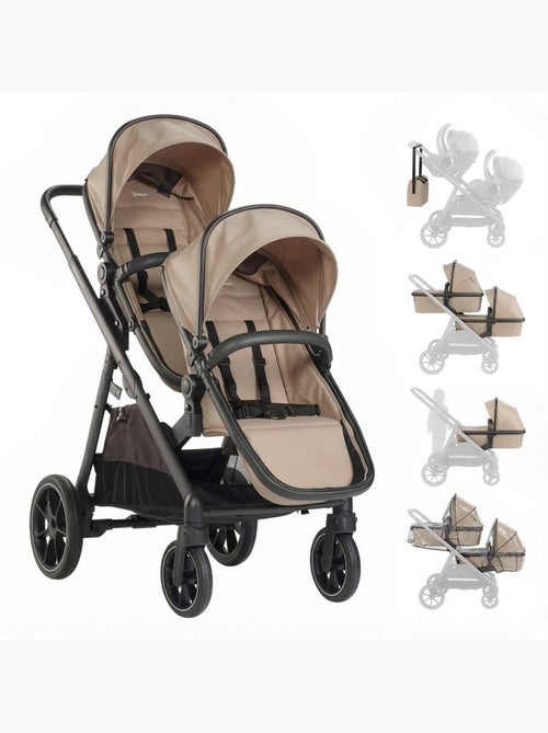 Poussette jumeaux 2-en-1 Duo, également adaptée comme poussette pour frères et sœurs – babyGo - Kiabi Poussette jumeaux 2-en-1 Duo, également adaptée comme poussette pour frères et sœurs – babyGo - Kiabi