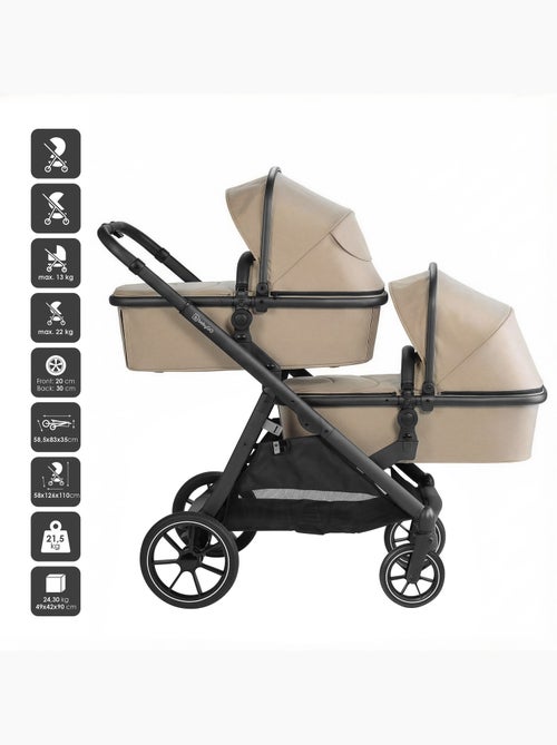 Poussette jumeaux 2-en-1 Duo, également adaptée comme poussette pour frères et sœurs – babyGo - Kiabi Poussette jumeaux 2-en-1 Duo, également adaptée comme poussette pour frères et sœurs – babyGo - Kiabi