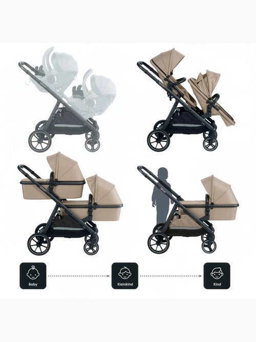 Poussette jumeaux 2-en-1 Duo, également adaptée comme poussette pour frères et sœurs – babyGo - Kiabi Poussette jumeaux 2-en-1 Duo, également adaptée comme poussette pour frères et sœurs – babyGo - Kiabi