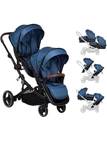 Poussette jumeaux 2-en-1 Twinner, également adaptée comme poussette pour frères et sœurs – babyGo