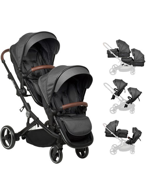 Poussette jumeaux 2-en-1 Twinner, également adaptée comme poussette pour frères et sœurs – babyGo - Kiabi Poussette jumeaux 2-en-1 Twinner, également adaptée comme poussette pour frères et sœurs – babyGo - Kiabi