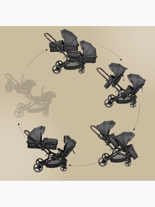 Poussette jumeaux 2-en-1 Twinner, également adaptée comme poussette pour frères et sœurs – babyGo - Kiabi Poussette jumeaux 2-en-1 Twinner, également adaptée comme poussette pour frères et sœurs – babyGo - Kiabi