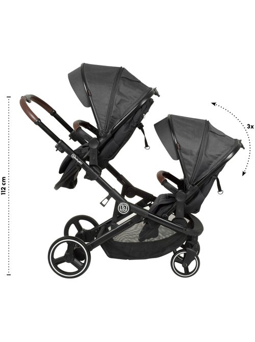 Poussette jumeaux 2-en-1 Twinner, également adaptée comme poussette pour frères et sœurs – babyGo - Kiabi Poussette jumeaux 2-en-1 Twinner, également adaptée comme poussette pour frères et sœurs – babyGo - Kiabi