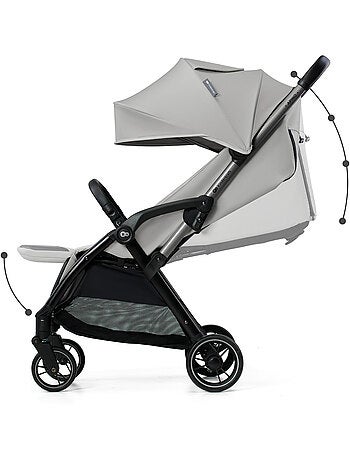 Poussette Kinderkraft APINO avec Pliage Automatique, Dossier Allongeable et Roues Increvables
