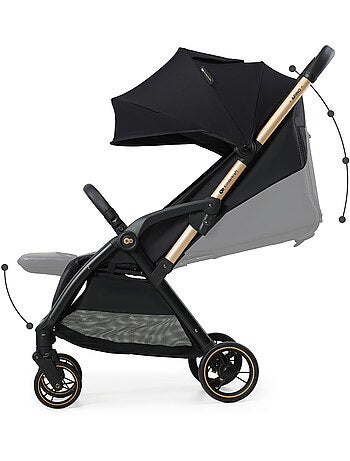 Poussette Kinderkraft APINO avec Pliage Automatique, Dossier Allongeable et Roues Increvables
