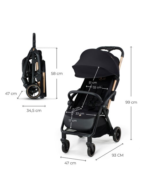 Poussette Kinderkraft APINO avec Pliage Automatique, Dossier Allongeable et Roues Increvables - Kiabi Poussette Kinderkraft APINO avec Pliage Automatique, Dossier Allongeable et Roues Increvables - Kiabi