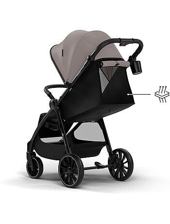 Poussette Kinderkraft GRANDE 2, siège spacieux, position allongée, CLICK&FOLD, roues EVA, 22 kg