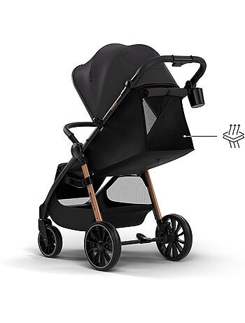 Poussette Kinderkraft GRANDE 2, siège spacieux, position allongée, CLICK&FOLD, roues EVA, 22 kg