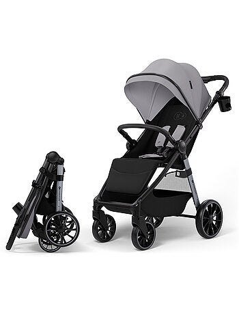 Poussette Kinderkraft GRANDE 2, siège spacieux, position allongée, CLICK&FOLD, roues EVA, 22 kg