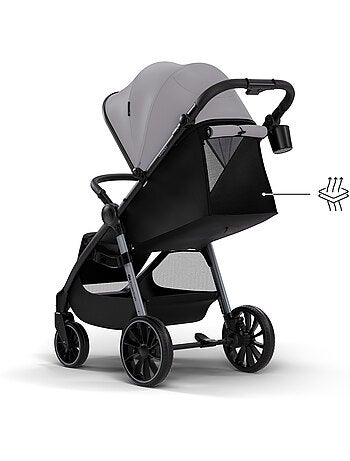 Poussette Kinderkraft GRANDE 2, siège spacieux, position allongée, CLICK&FOLD, roues EVA, 22 kg