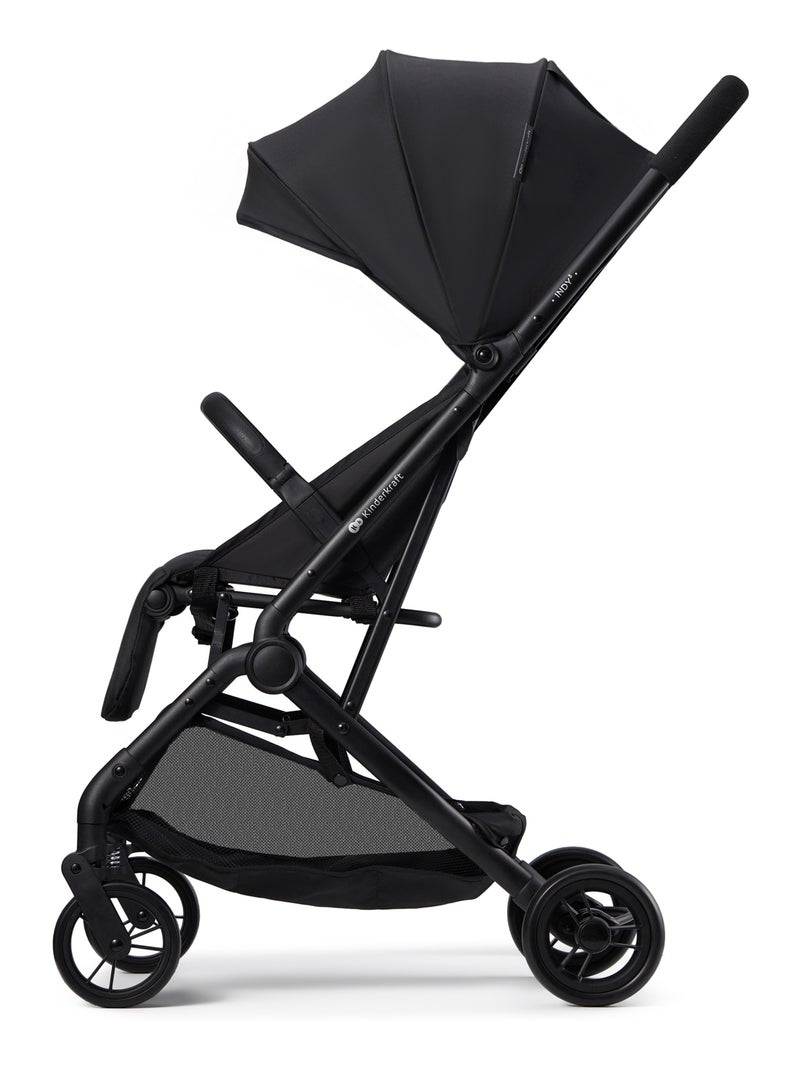Poussette Kinderkraft INDY 3 Légère et Compacte avec Pliage d’Une Main, Roues TPR et Sangle Noir - Kiabi