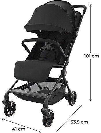 Poussette Kinderkraft NEBO cabine pliage 1 main position allongée repose-pieds réglable UPF50+
