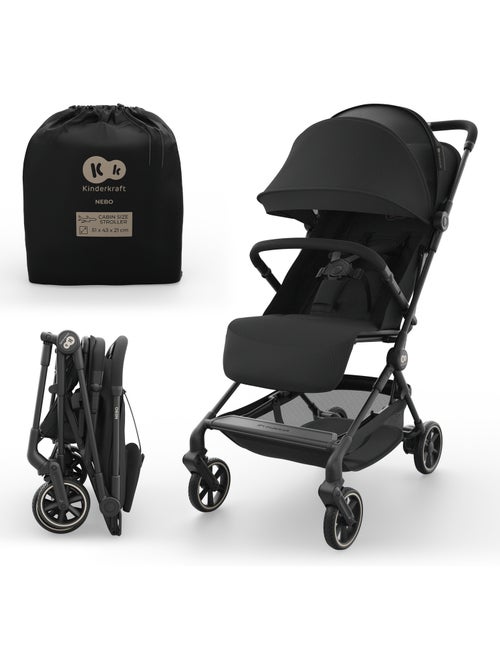 Poussette Kinderkraft NEBO cabine IATA 51x43x21 pliage 1 main ultralégère autoportante 22 kg - Kiabi
