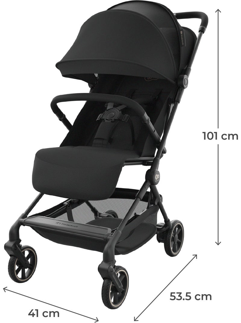 Poussette Kinderkraft NEBO cabine IATA 51x43x21 pliage 1 main ultralégère autoportante 22 kg Noir - Kiabi