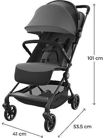 Poussette Kinderkraft NEBO cabine pliage 1 main position allongée repose-pieds réglable UPF50+