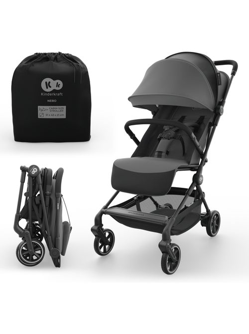 Poussette Kinderkraft NEBO cabine pliage 1 main position allongée repose-pieds réglable UPF50+ - Kiabi