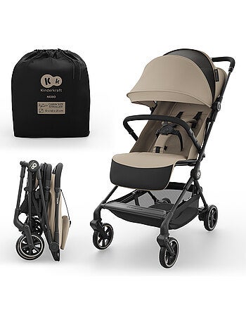 Poussette Kinderkraft NEBO cabine pliage 1 main position allongée repose-pieds réglable UPF50+