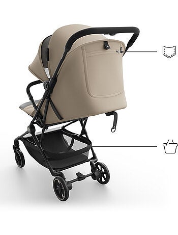 Poussette Kinderkraft NEBO cabine pliage 1 main position allongée repose-pieds réglable UPF50+