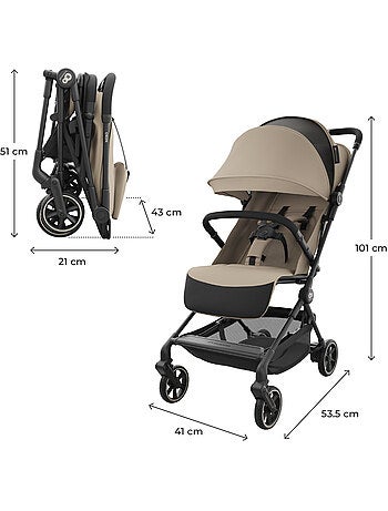 Poussette Kinderkraft NEBO cabine pliage 1 main position allongée repose-pieds réglable UPF50+