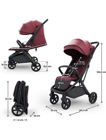 Poussette Kinderkraft NUBI 3 avec Pliage Automatique, Roues EVA et Assise Respirante