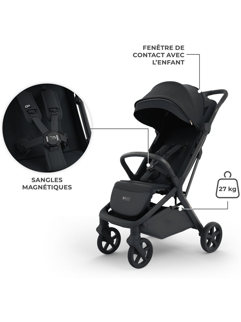 Poussette Kinderkraft NUBI 3 avec Pliage Automatique, Roues EVA et Assise Respirante Noir - Kiabi