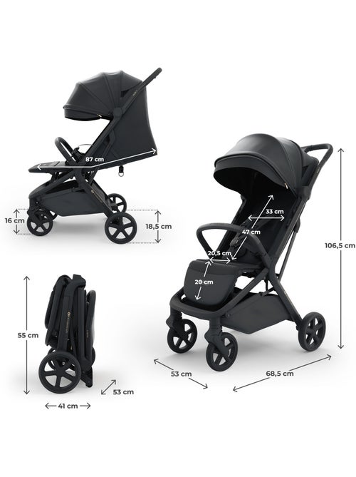 Poussette Kinderkraft NUBI 3 avec Pliage Automatique, Roues EVA et Assise Respirante - Kiabi