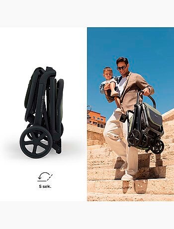 Poussette Kinderkraft NUBI 3 avec Pliage Automatique, Roues EVA et Assise Respirante