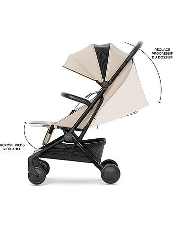 Poussette Kinderkraft PILOT 2 compacte et pliable, compatible cabine IATA, dossier allongé et UPF 50