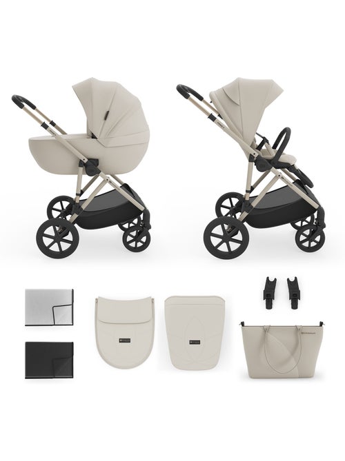 Poussette Kinderkraft PRIME 3 2-en-1 nacelle+hamac 22 kg châssis léger memory buttons pliage - Kiabi Poussette Kinderkraft PRIME 3 2-en-1 nacelle+hamac 22 kg châssis léger memory buttons pliage - Kiabi
