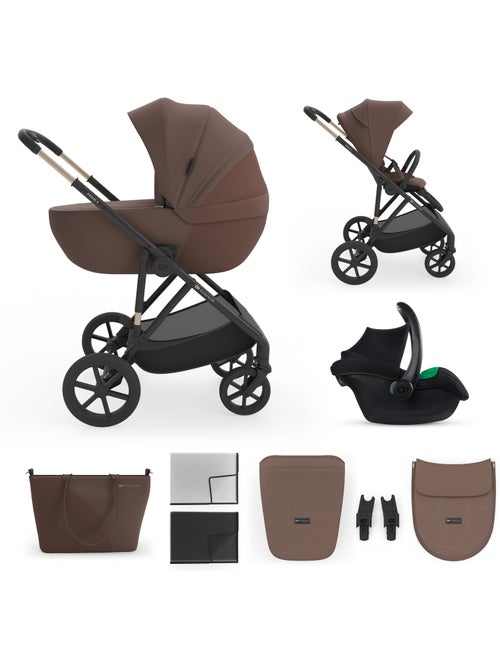 Poussette Kinderkraft PRIME 3 3-en-1 nacelle + MINK PRO 2 smooth ride pluie moustiq - Kiabi Poussette Kinderkraft PRIME 3 3-en-1 nacelle + MINK PRO 2 smooth ride pluie moustiq - Kiabi
