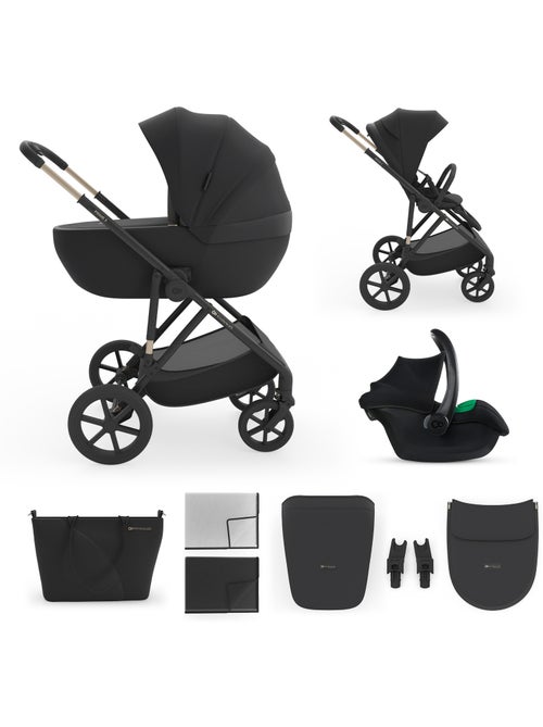 Poussette Kinderkraft PRIME 3 3-en-1 travel system MINK PRO 2 adaptateurs pliage avec siège - Kiabi Poussette Kinderkraft PRIME 3 3-en-1 travel system MINK PRO 2 adaptateurs pliage avec siège - Kiabi