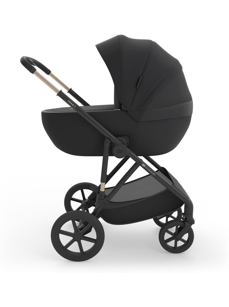 Poussette Kinderkraft PRIME 3 3-en-1 travel system MINK PRO 2 adaptateurs pliage avec siège Noir - Kiabi